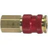 Quick-release coupling, red, L 54.5 mm, 35 bar, brass, 107676