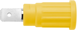 4 mm socket, flat plug connection, mounting Ø 12.2 mm, CAT III, yellow/green, SEPB 6453 NI / GNGE