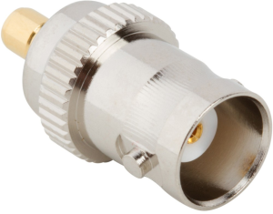 Coaxial adapter, 50 Ω, BNC socket to SMB socket, straight, 242186
