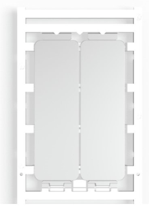 Polyamide Device marker, (L x W) 85 x 27 mm, silver, 20 pcs