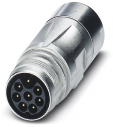Plug, M17, 8 pole, crimp connection, SPEEDCON locking, straight, 1618714
