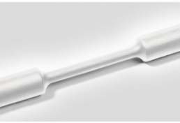 Heatshrink tubing, 2:1, (1.6/0.8 mm), polyolefine, cross-linked, white