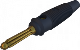 4 mm plug, solder connection, 2.5 mm², CAT O, black, BUELA 30 K AU SW
