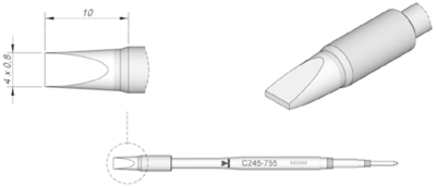 C245755 JBC Soldering tips, desoldering tips and hot air nozzles