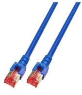 Patch cable, RJ45 plug, straight to RJ45 plug, straight, Cat 6, S/FTP, LSZH, 5 m, blue