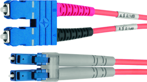 FO duplex patch cable, SC to LC, 1 m, OM4, multimode 50/125 µm
