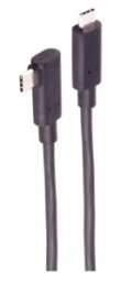 USB 3.2 connection cable, USB plug type C to USB plug type C, 5 m, black