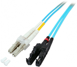 FO patch cable, E2000 to LC duplex, 10 m, OM3, multimode 50/125 µm