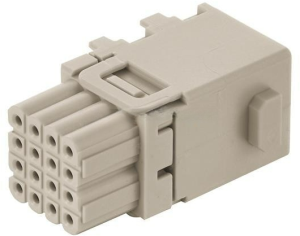Socket contact insert, HD cube, small tab, 16 pole, unequipped, crimp connection, 09149161101
