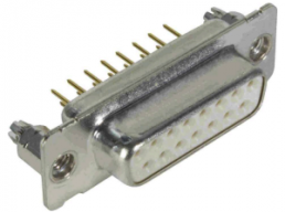 D-Sub socket, 15 pole, standard, straight, solder pin, 09670159072