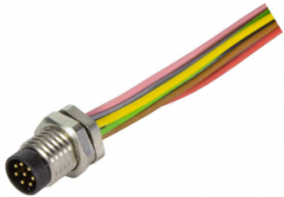Sensor actuator cable, M8-flange plug, straight to open end, 8 pole, 0.2 m, 1.5 A, 21023531800
