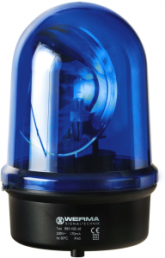 Rotating mirror light, Ø 142 mm, blue, 115 V AC/DC, IP65