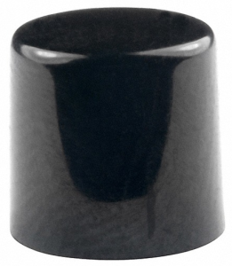 Cap, round, Ø 8 mm, (H) 7.6 mm, black, for pushbutton switch, AT443A