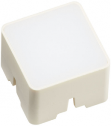 Cap, square, (L x W x H) 15 x 15 x 10.9 mm, white, for short-stroke pushbutton Multimec 5G, 1YAS0616