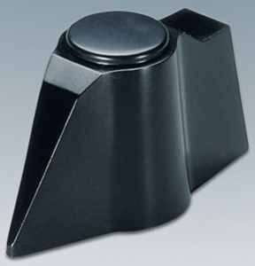 Pointer knob, 6 mm, plastic, black, Ø 20.3 mm, H 18 mm, A1319860