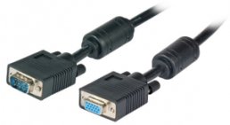 Extension cable, 1.8 m, HD-D-SUB plug, 15 pole to HD-D-SUB socket, 15 pole, K5327SW.1,8