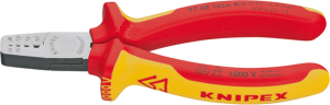 Crimping pliers for wire end ferrules, 0.25-2.5 mm², AWG 23-13, Knipex, 97 68 145 A