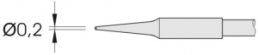 Soldering tip, conical, Ø 0.2 mm, C210009