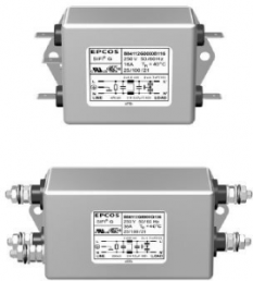 EMC filter, 50 to 60 Hz, 20 A, 250 V (DC), 250 VAC, 1.8 mH, threaded bolt M5, B84112G0000G120