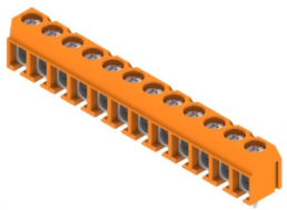 PCB terminal, 12 pole, pitch 5.08 mm, AWG 26-14, 15 A, screw connection, orange, 1234640000