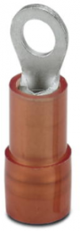 Insulated ring cable lug, 0.5-1.5 mm², AWG 20 to 16, 3.2 mm, M3, red