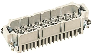 Pin contact insert, 24B, 64 pole, unequipped, crimp connection, with PE contact, 09210643001