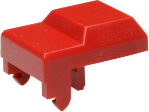 Cap, slim, with 1 LED hole, (L x W x H) 17.1 x 12.3 x 6.3 mm, red, for short-stroke pushbutton DIGITAST, 719-5501-000