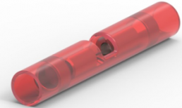 Butt connectorwith insulation, 0.3-1.42 mm², AWG 22 to 16, red, 32.13 mm
