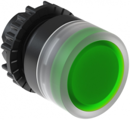 Pushbutton, green, illuminated , mounting Ø 22 mm, IP66, 12882260