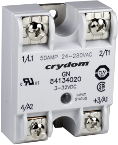 Solid state relay, 280 VAC, zero voltage switching, 3-32 VDC, 25 A, PCB mounting, 84134010