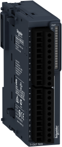 Digital output module for Modicon M221/M241/M251/M262, (W x H x D) 21.4 x 90 x 81.3 mm, TM3DQ16U