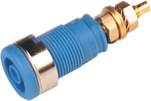 4 mm socket, screw connection, mounting Ø 12.2 mm, CAT III, blue, SEB 2600 G M4 BL