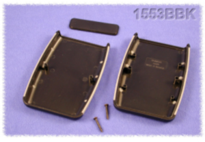 ABS handheld enclosure, (L x W x H) 117 x 79 x 25 mm, black (RAL 9005), IP54, 1553BBK