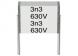 MKT film capacitor, 10 µF, ±5 %, 100 V (DC), PET, 15 mm, B32562J1106J000