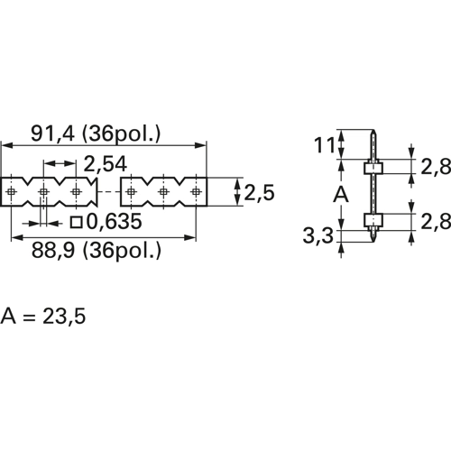 SL 13 235 36 G Fischer Elektronik PCB Connection Systems Image 2