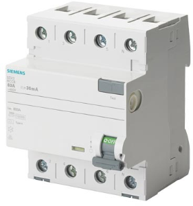 Residual current operated circuit breaker, 4-pole,type A, In: 125 A, 30 mA, ...