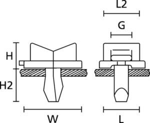 Mounting base, polyamide, natural, (L x W x H) 18 x 22 x 10 mm