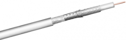 Coaxial cable 75 Ohm, 110 dB, 3-fold shielded, white
