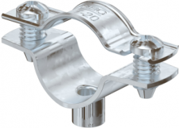 Spacer clamp, max. bundle Ø 20 mm, steel, hot dip galvanized, (L x W) 47 x 18 mm