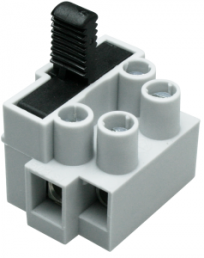 Connection terminal, 2 pole, 0.5-2.5 mm², clamping points: 1, gray, screw connection, 10 A
