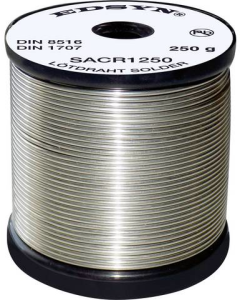 Solder wire, lead-free, SAC (Sn96.5Ag3Cu0.5), Ø 0.8 mm, 250 g