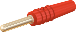 2 mm plug, solder connection, 0.5 mm², red, 22.2609-22