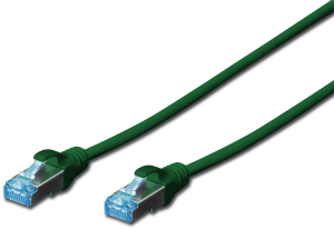 Patch cable, RJ45 plug, straight to RJ45 plug, straight, Cat 5e, SF/UTP, PVC, 1 m, green