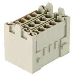 Socket contact insert, 15 pole, unequipped, crimp connection, 09140153101