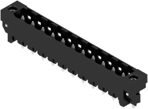 Pin header, 11 pole, pitch 5.08 mm, straight, black, 1149520000