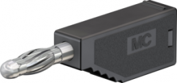 4 mm plug, solder connection, 1.0 mm², black, 22.2627-21