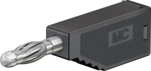 4 mm plug, solder connection, 2.5 mm², black, 22.2632-21