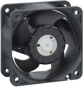 DC axial fan, 24 V, 60 x 60 x 25 mm, 46 m³/h, 39 dB, ball bearing, ebm-papst, 624 H