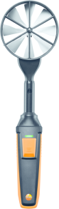 High-precision vane probe, Ø 100 mm, incl. temperature sensor, bluetooth, 0.1-15 m/s, -20 to +70 °C for testo 440, 0635 9371