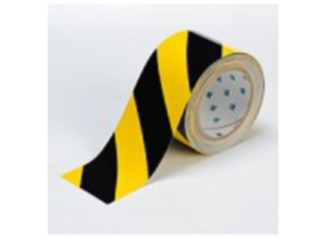 Floor Marking Tape black/yellow 76.2mmx30m, PU=Reel of 30m - Brady